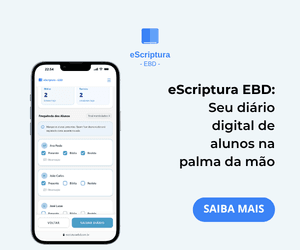 Diário Digital eScriptura EBD - Julho 2026 - Palma da mão