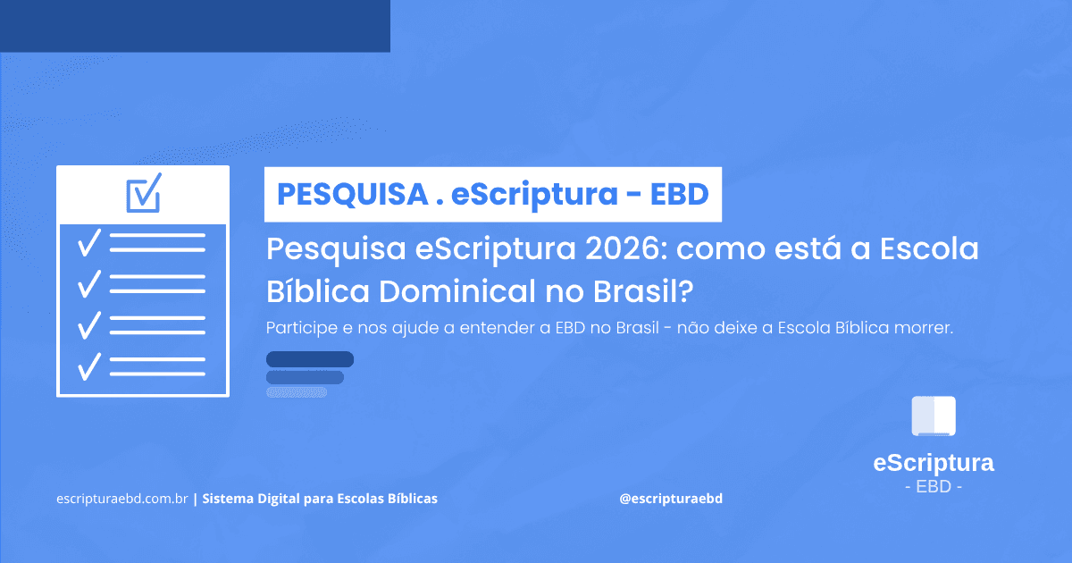 eScriptura inaugura o eScriptura Pesquisas e lança levantamento sobre a Escola Bíblica em 2026